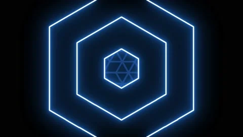 Hexagonal transition 01 Stock Footage 200974336