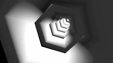 Hexagonal tube tunnel Stock Footage 32357934