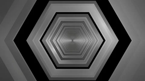 Hexagonal tunnel infiity Stock Footage 32376441