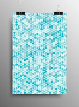 Hexagonal Vector Comb Honeycomb Blue Stock Illustration