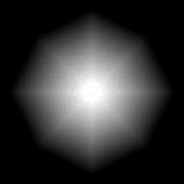 Hexagonal Voronoi Pattern with Radial Gradient Background Stockfoto's