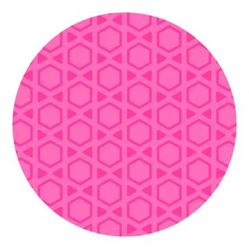 Hexagonal weave lattice pattern flat vector illustration graphic design eleme Ilustração Stock