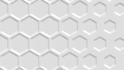 Hexagonal white abstract background - 3d abstract hexagons rendering. Stock Footage 149984569