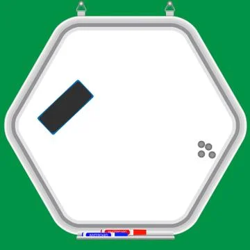 Hexagonal whiteboard Stock Illustration