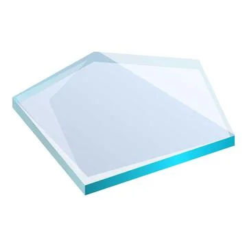 Hexagonal window glass reflecting sunlight with blue tinge Ilustración de archivo