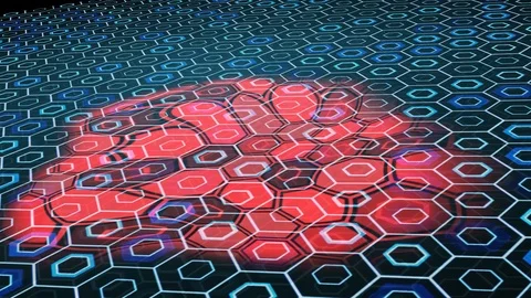 Hexagone Grid Energy Stock Footage 96172167