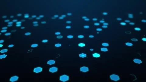 Hexagons and digital network textur Stock Footage 331625948