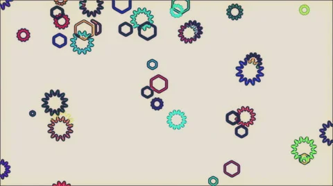Hexagons and Stars Simple Background Stock Footage 62371166