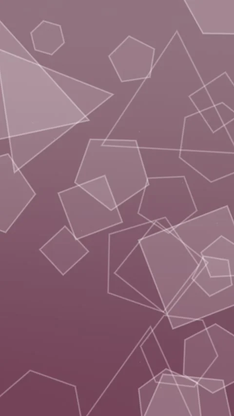Hexagons and triangles glide across a purple gradient Stock Footage 330059539