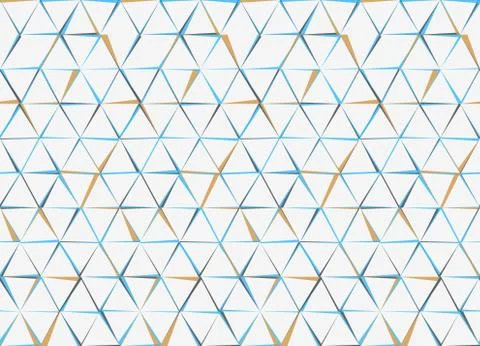 Hexagons and Triangles Seamless Pattern. Vector Geometric Abstract Background Stock Illustration