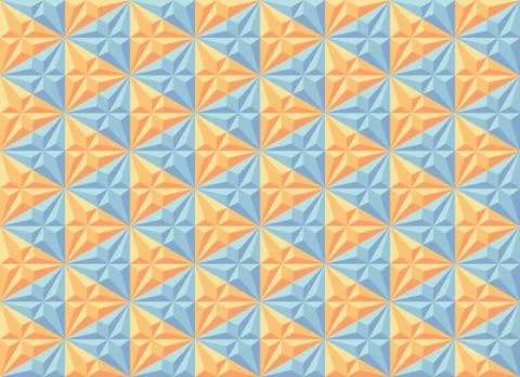 Hexagons and Triangles Seamless Pattern. Vector Geometric Abstract Background Stock Illustration