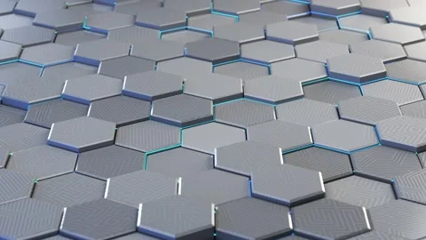Hexagons animated surface Stock Footage 224113148