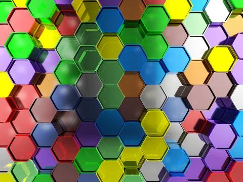 Hexagons background Stock Illustration