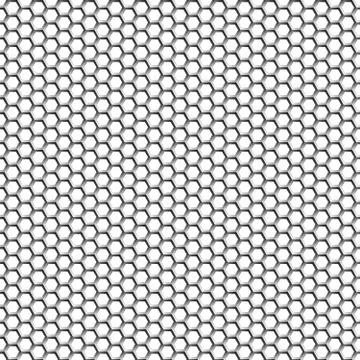 Hexagons. Background of light metal honeycombs. Transition of shades. Creation Stock Illustration