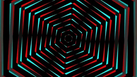 Hexagons beat 128 bpm Stock Footage 80037107