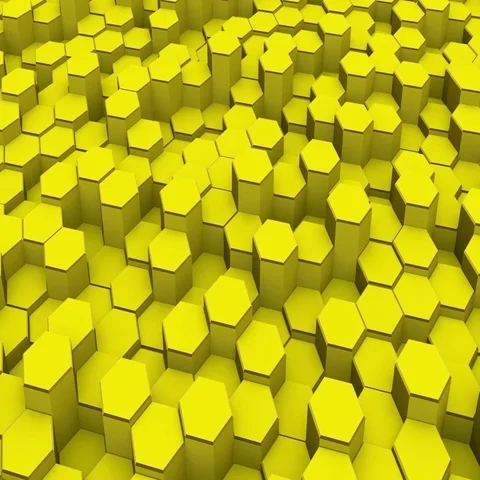 Hexagons Blocks Moving Up and Down 3d render Loop Full HD Stock Footage 69727451