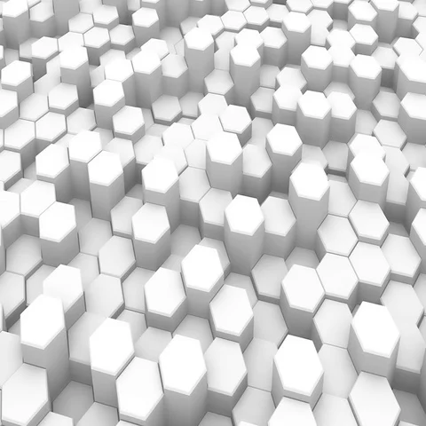 Hexagons Blocks Moving Up and Down 3d render Loop Full HD Stock Footage 69727767