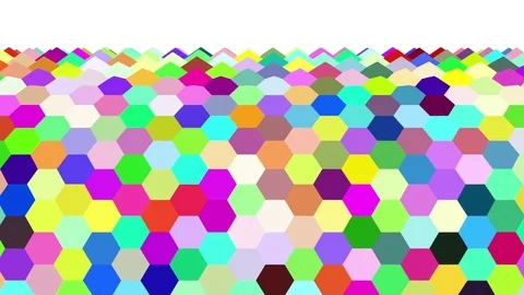 Hexagons Blocks Moving Up and Down 3d render Loop Full HD Stock Footage 69742942