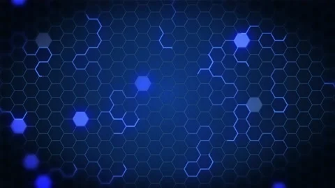 Hexagons dark blue Background Stock Footage 140253002