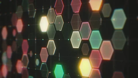 Hexagons Data Technology Background Stock Footage 292779862