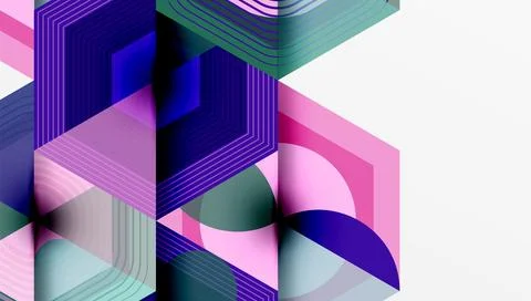 Hexagons design geometric abstract background Illustrazione stock