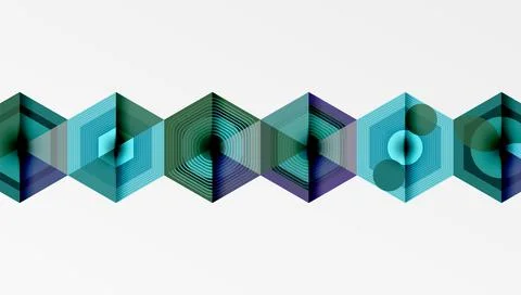 Hexagons design geometric abstract background Illustrazione stock