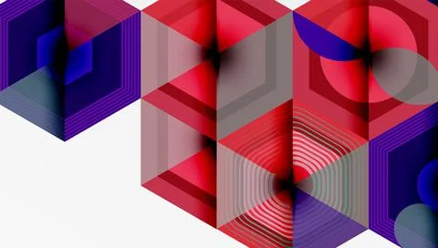 Hexagons design geometric abstract background Illustrazione stock