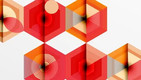 Hexagons design geometric abstract background Illustrazione stock