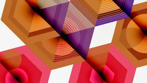 Hexagons design geometric abstract background Illustrazione stock