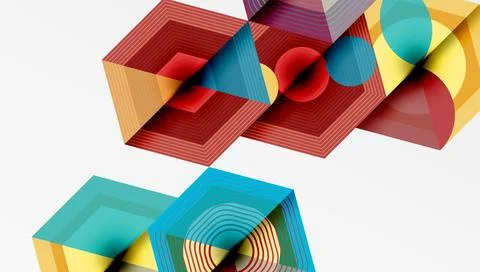Hexagons design geometric abstract background Illustrazione stock