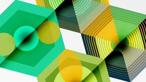 Hexagons design geometric abstract background Illustrazione stock