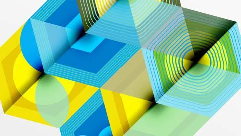 Hexagons design geometric abstract background Illustrazione stock