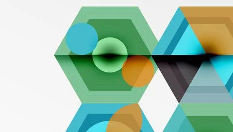 Hexagons design geometric abstract background Illustrazione stock