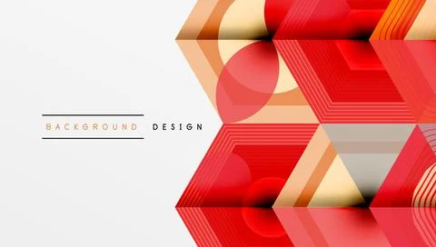 Hexagons design geometric abstract background Illustrazione stock