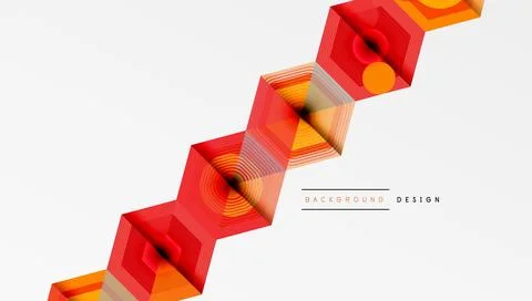 Hexagons design geometric abstract background Illustrazione stock