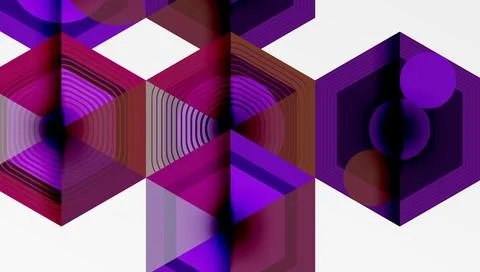 Hexagons design geometric abstract background Illustrazione stock