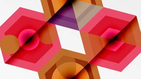 Hexagons design geometric abstract background Stock Illustration