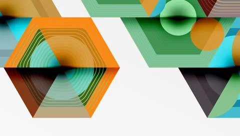 Hexagons design geometric abstract background Illustrazione stock