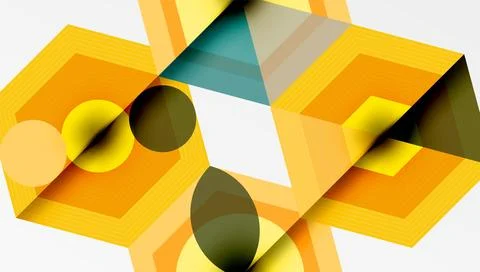 Hexagons design geometric abstract background Illustrazione stock