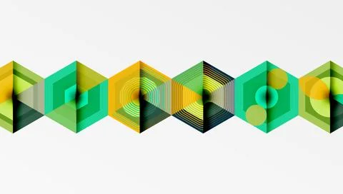 Hexagons design geometric abstract background Illustrazione stock
