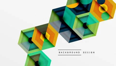 Hexagons design geometric abstract background Illustrazione stock