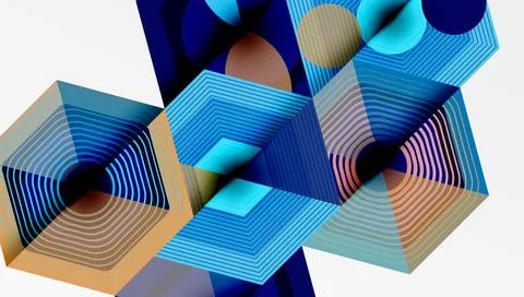 Hexagons design geometric abstract background Illustrazione stock