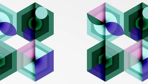Hexagons design geometric abstract background 스톡 일러스트