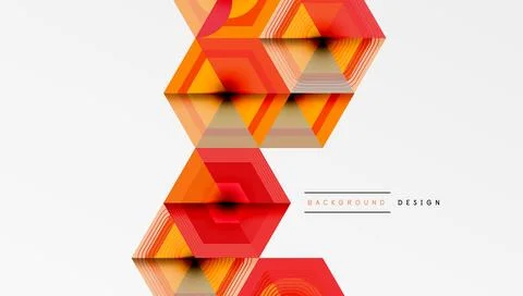 Hexagons design geometric abstract background Illustrazione stock