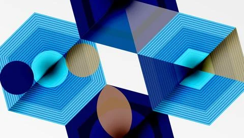 Hexagons design geometric abstract background Stock Illustration