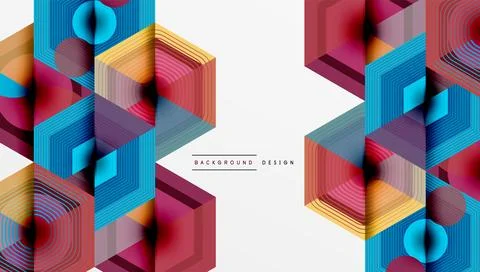 Hexagons design geometric abstract background 스톡 일러스트
