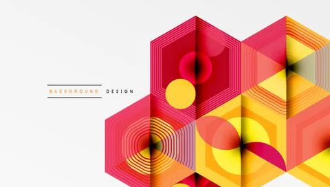 Hexagons design geometric abstract background 스톡 일러스트