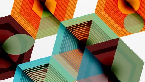 Hexagons design geometric abstract background Stock Illustration