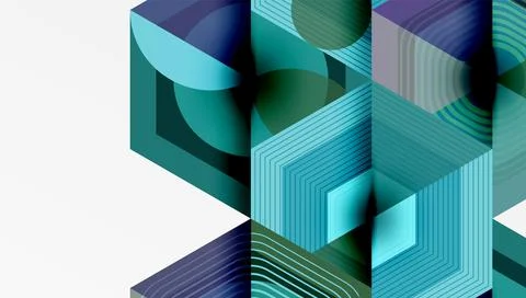 Hexagons design geometric abstract background Illustrazione stock