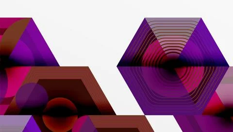 Hexagons design geometric abstract background Illustrazione stock